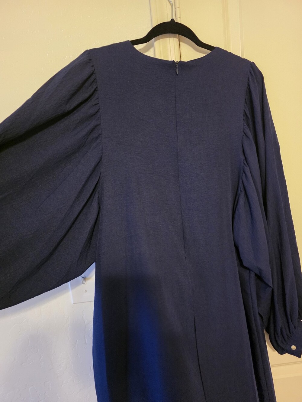 Hijab House Elegant Navy Balloon-Sleeve Maxi Women's Dress Size 8 US